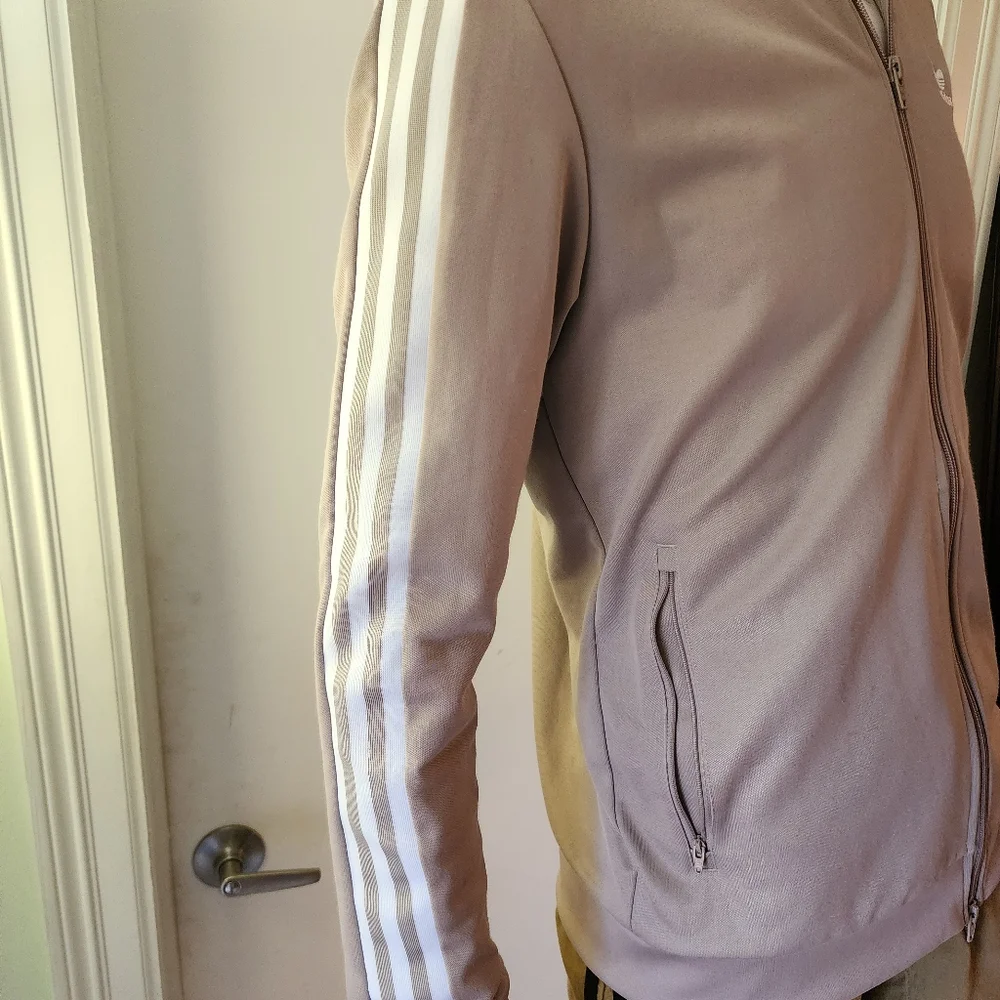 Adidas Originals A9 Adicolor Classics  Track Jacket Men’s Size Medium Taupe - Picture 5 of 10